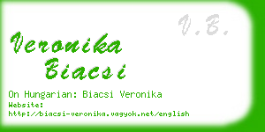 veronika biacsi business card